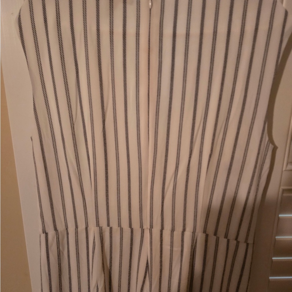 Maggy London Black and White Striped jumpsuit - Picture 6 of 6